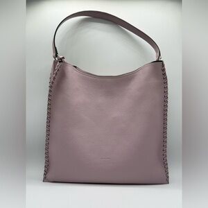 Woman's Elegant Business Leather Shoulder Pink Bag - Crafted by Ripani